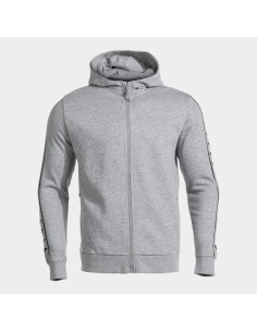 Heroic Cremallera-Up Sudadera con Capucha Gris Negro