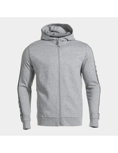 Heroic Cremallera-Up Sudadera con Capucha Gris Negro