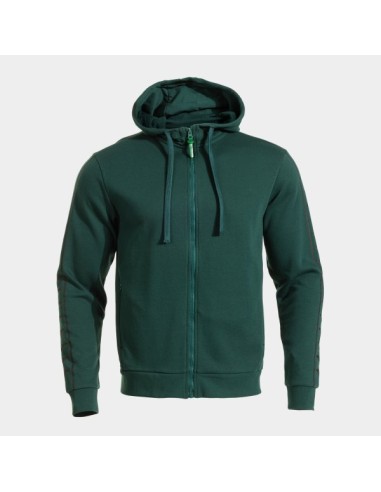 Heroic Cremallera-Up Sudadera con Capucha Verde Negro