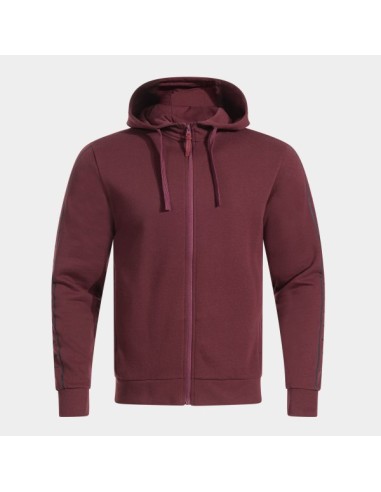 Heroic Cremallera-Up Sudadera con Capucha Burdeos Negro
