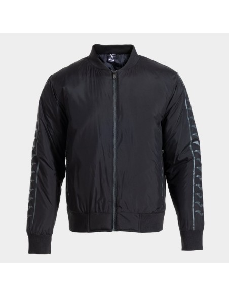 Icono Street Bomber Chaqueta Negro Gris Oscuro