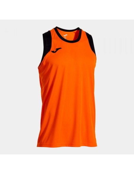 Camiseta sin Mangas Cancha Naranja Negro