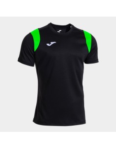 Stimulus Manga Corta Camiseta Negro Verde Flúor