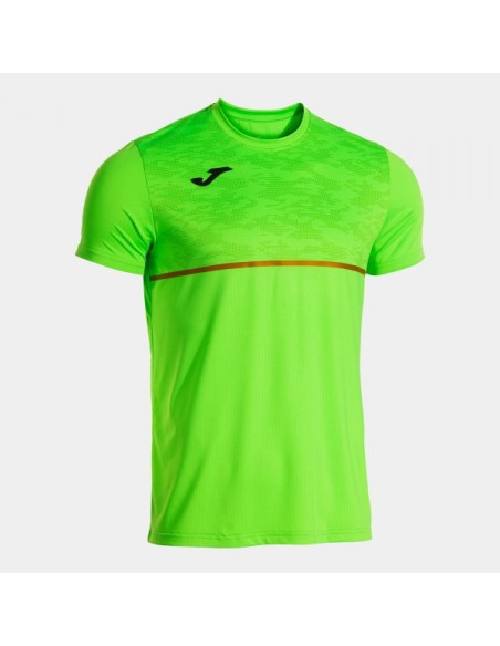 Record Iii Manga Corta Camiseta Verde Flúor