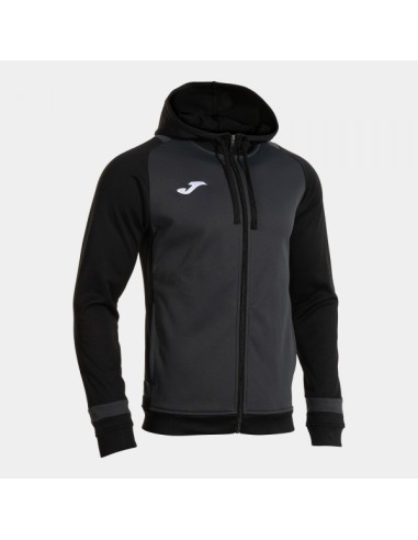 Lider Cremallera-Up Sudadera con Capucha Gris Oscuro Negro