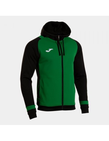 Lider Cremallera-Up Sudadera con Capucha Verde Negro