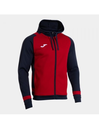 Lider Cremallera-Up Sudadera con Capucha Rojo Marino Oscuro