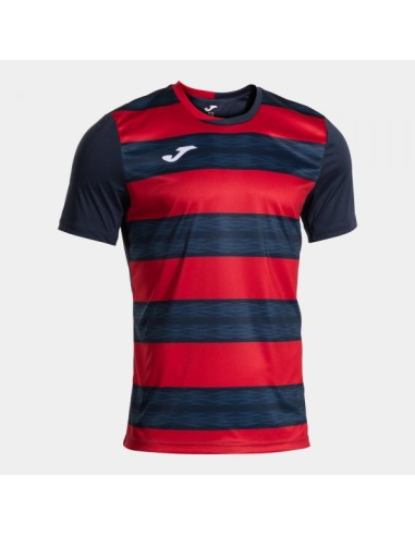 Europa Vi Manga Corta Camiseta Marino Oscuro Rojo