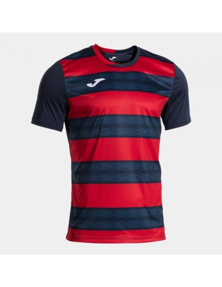 Europa Vi Manga Corta Camiseta Marino Oscuro Rojo