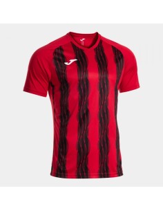 Inter V Manga Corta Camiseta Rojo Negro