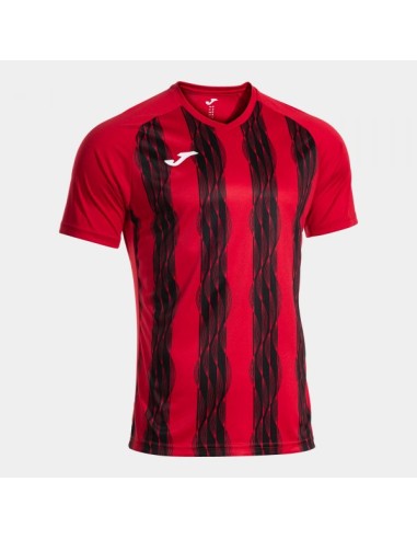 Inter V Manga Corta Camiseta Rojo Negro