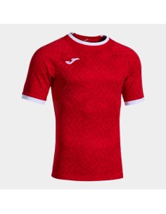 Nation Manga Corta Camiseta Rojo