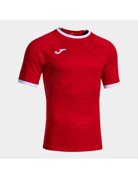 Nation Manga Corta Camiseta Rojo