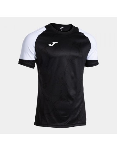 Hispa V Manga Corta Camiseta Negro Blanco
