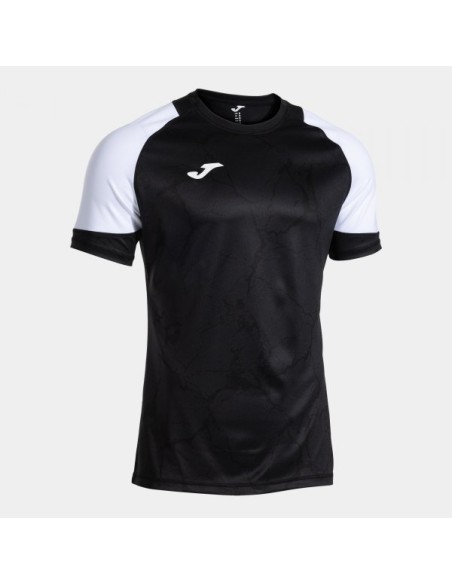 Hispa V Manga Corta Camiseta Negro Blanco