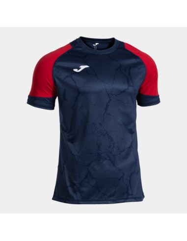 Hispa V Manga Corta Camiseta Marino Oscuro Rojo