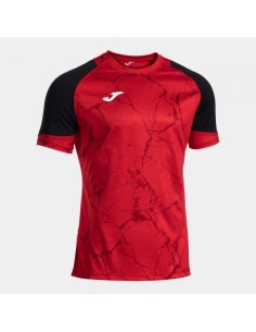 Hispa V Manga Corta Camiseta Rojo Negro