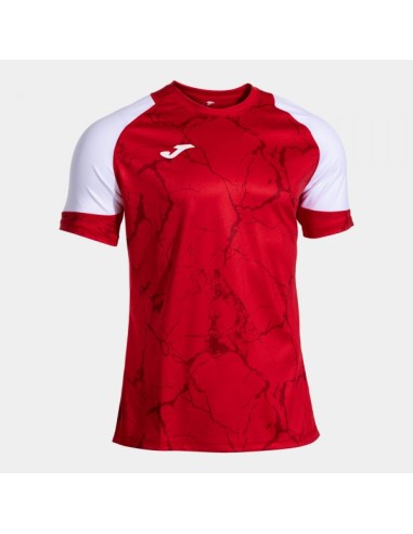 Hispa V Manga Corta Camiseta Rojo Blanco
