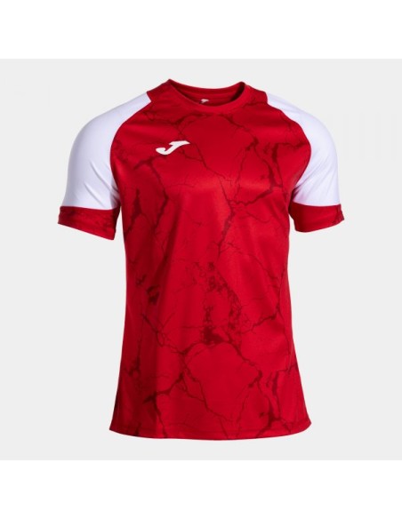Hispa V Manga Corta Camiseta Rojo Blanco