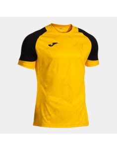 Hispa V Manga Corta Camiseta Amarillo Negro