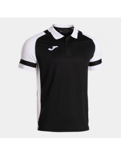 Lider Manga Corta Polo Negro Blanco