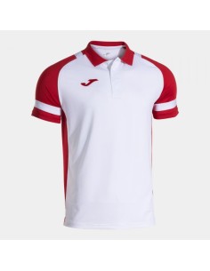 Lider Manga Corta Polo Blanco Rojo