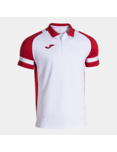 Lider Manga Corta Polo Blanco Rojo
