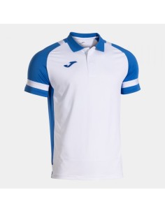 Lider Manga Corta Polo Blanco Royal Azul