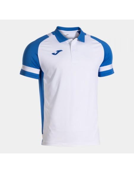 Lider Manga Corta Polo Blanco Royal Azul