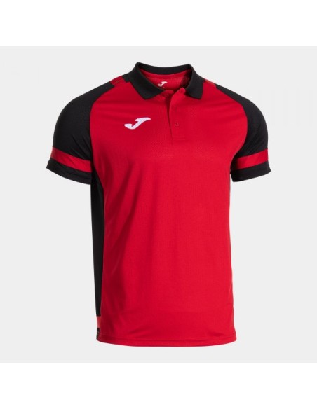 Lider Manga Corta Polo Rojo Negro