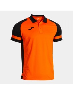 Lider Manga Corta Polo Naranja Negro