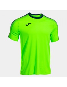 Elite Xi Manga Corta Camiseta Verde Flúor Marino Azul