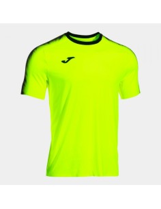 Elite Xi Manga Corta Camiseta Amarillo Flúor Negro