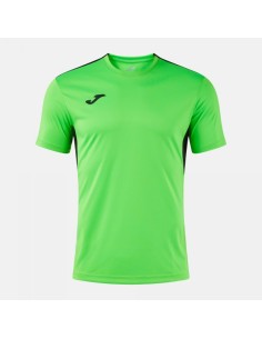 Winner Iv Manga Corta Camiseta Verde Flúor Negro