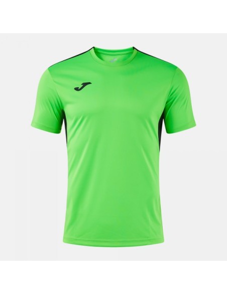 Winner Iv Manga Corta Camiseta Verde Flúor Negro