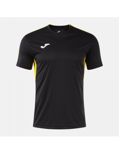 Winner Iv Manga Corta Camiseta Negro Amarillo