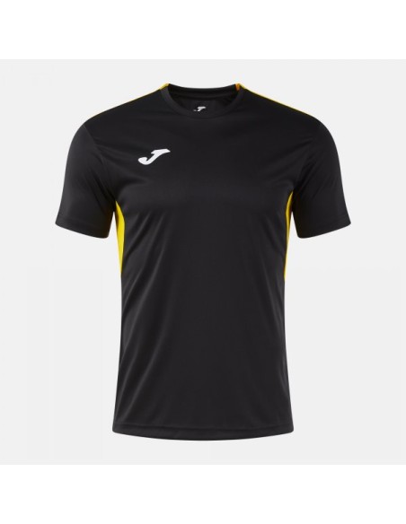 Winner Iv Manga Corta Camiseta Negro Amarillo