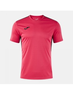 Winner Iv Manga Corta Camiseta Fucsia Negro