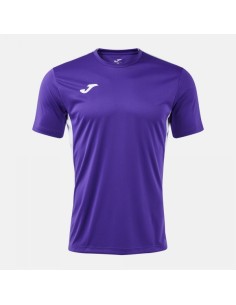 Winner Iv Manga Corta Camiseta Violeta Blanco