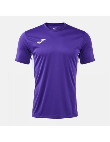 Winner Iv Manga Corta Camiseta Violeta Blanco