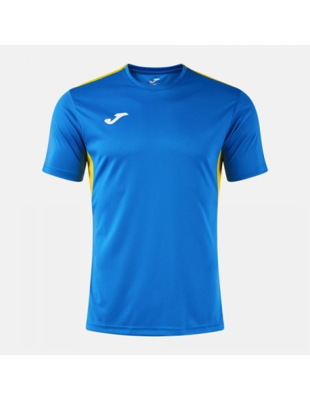 Winner Iv Manga Corta Camiseta Royal Azul Amarillo