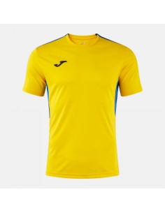 Winner Iv Manga Corta Camiseta Amarillo Royal Azul