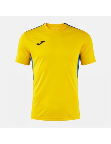 Winner Iv Manga Corta Camiseta Amarillo Royal Azul