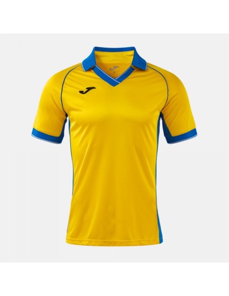 Vintage Eco Retro Manga Corta Camiseta Amarillo Royal Azul