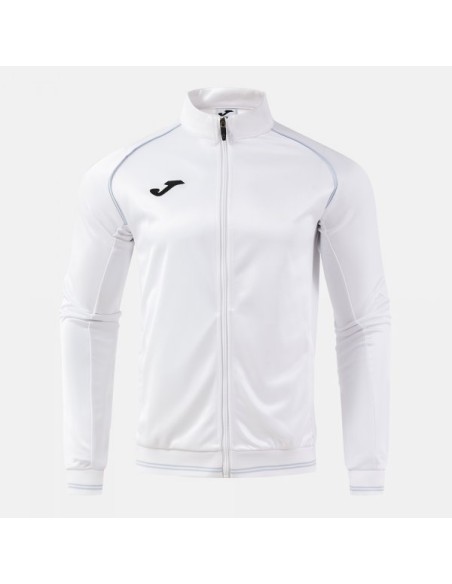 Vintage Eco Retro Full Cremallera Sudadera Blanco Gris