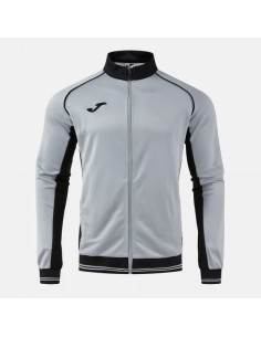 Vintage Eco Retro Full Cremallera Sudadera Gris Negro