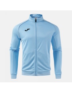 Vintage Eco Retro Full Cremallera Sudadera Celeste Gris
