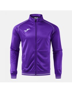 Vintage Eco Retro Full Cremallera Sudadera Violeta Gris