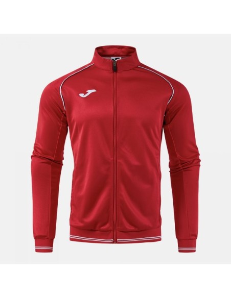 Vintage Eco Retro Full Cremallera Sudadera Rojo Gris