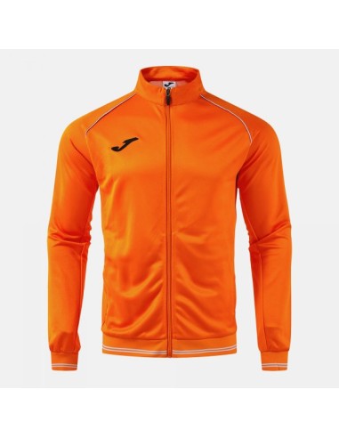 Vintage Eco Retro Full Cremallera Sudadera Naranja Gris